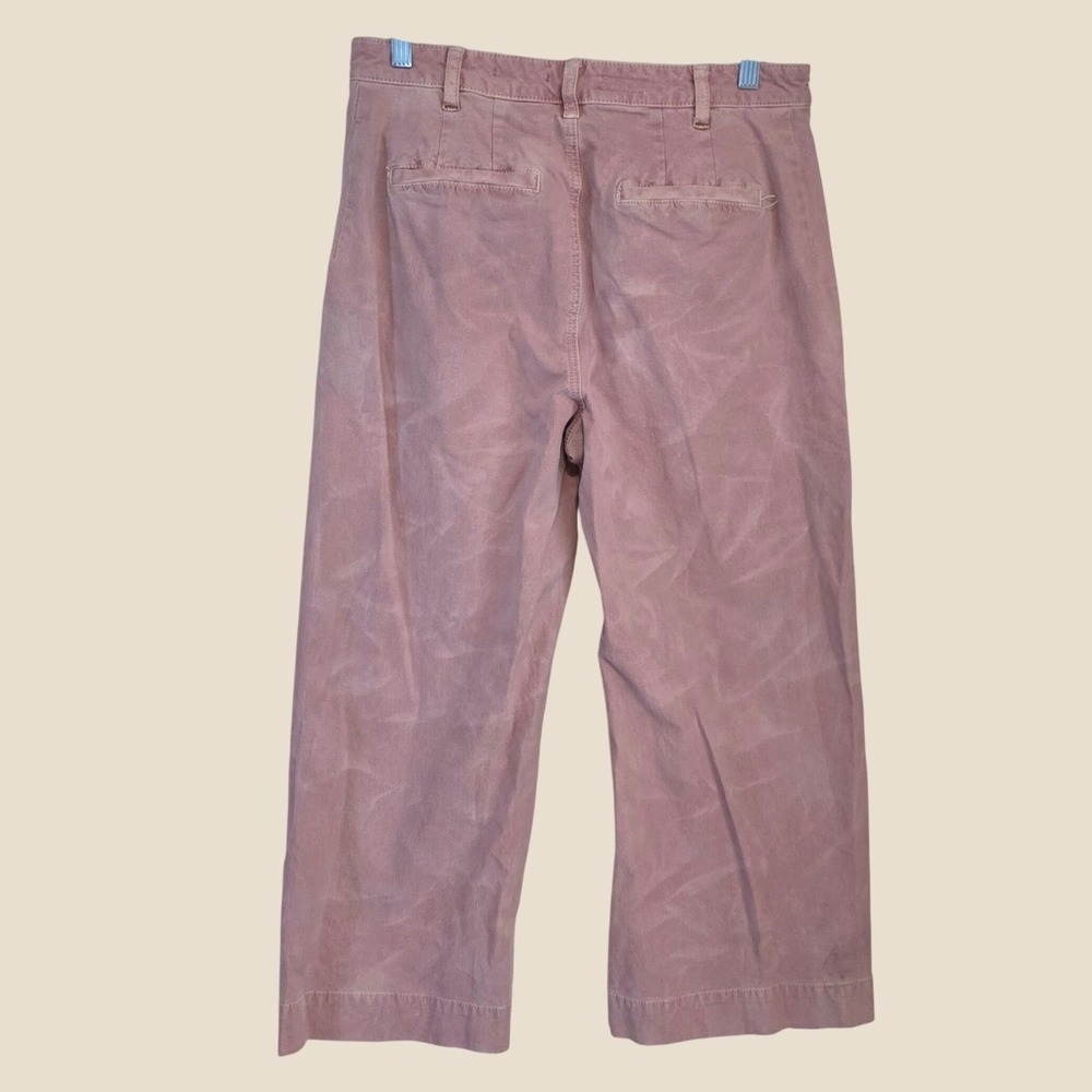 Pilcro Womens Wide Barrel Leg Jeans Size 30 Pink High Rise Faded Acid Wash Pants - Picture 3 of 10